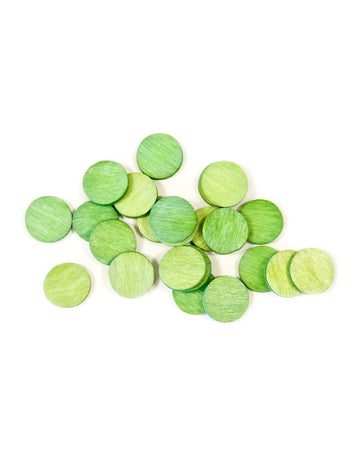 24 Kis konfettisz zöld kerek 1.2 cm -es táblázatból
