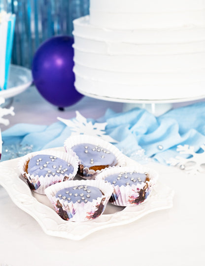 25 Capcake dobozok Papír a hó királynő 5 x 3 cm