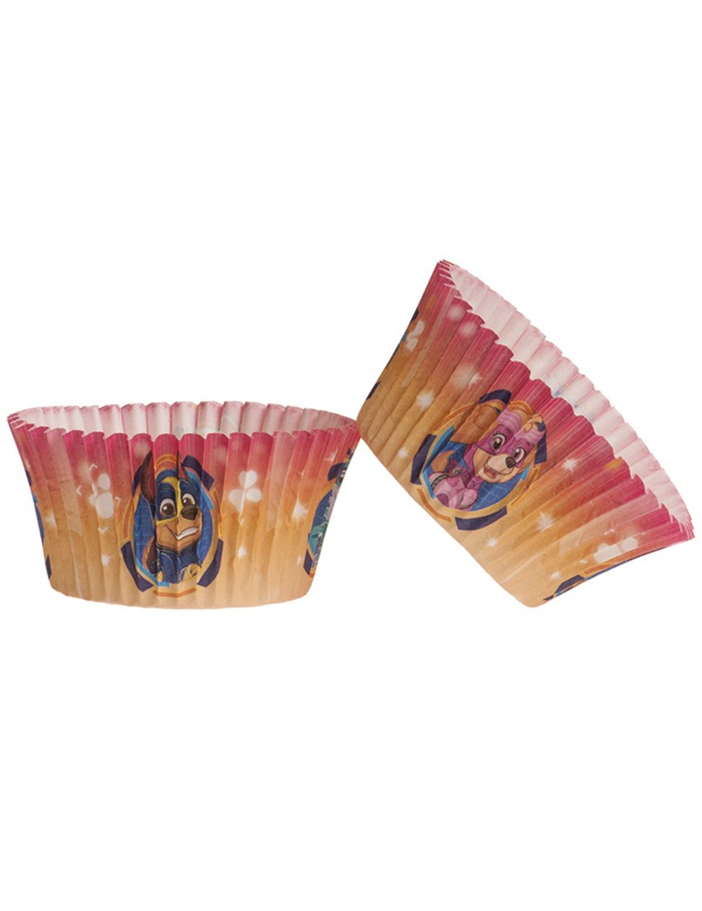 25 cupcake -öntőformák járőr papírban 5 x 3 cm