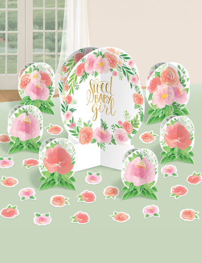 27 virágos és vintage édes kislány asztaldekorációs kiegészítő