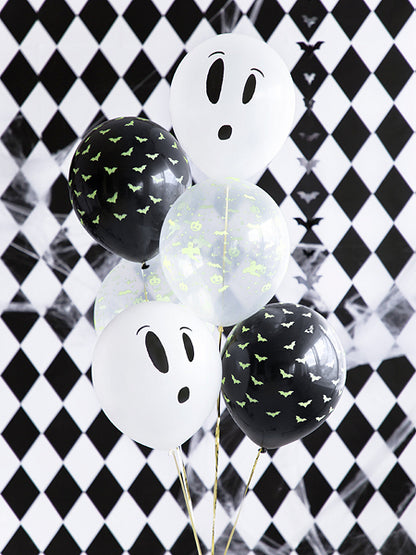 3 Fluo Halloween latex léggömb 27 cm