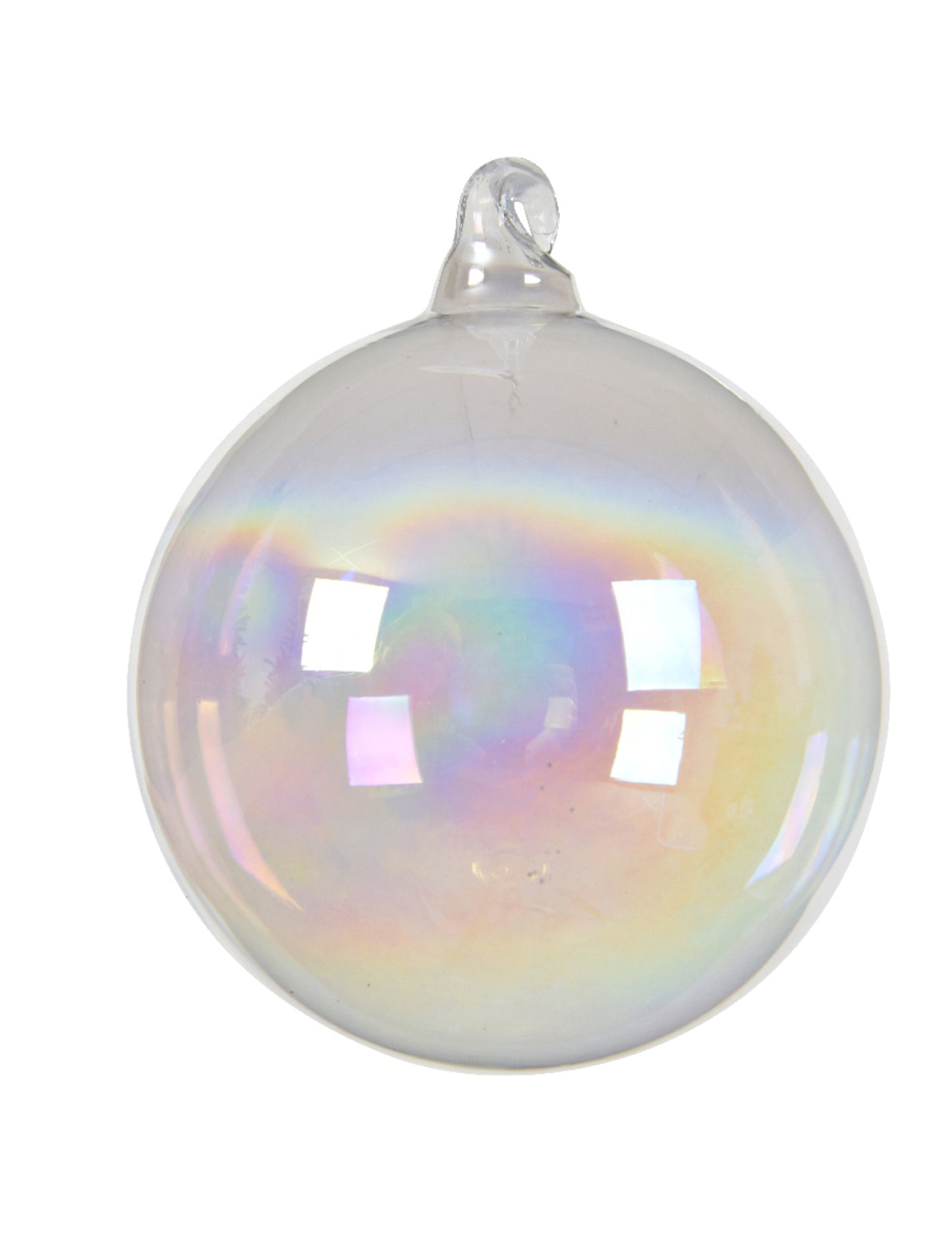 3 irizáló üveggolyó 8 cm fenyőfára