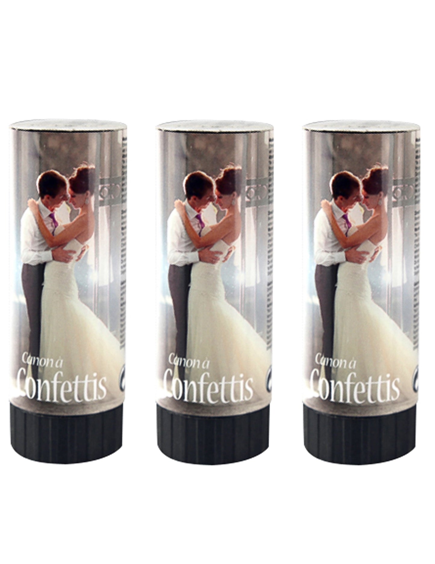 Canons à confettis mariage pour fête blancs