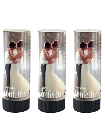 Canons à confettis mariage pour fête blancs