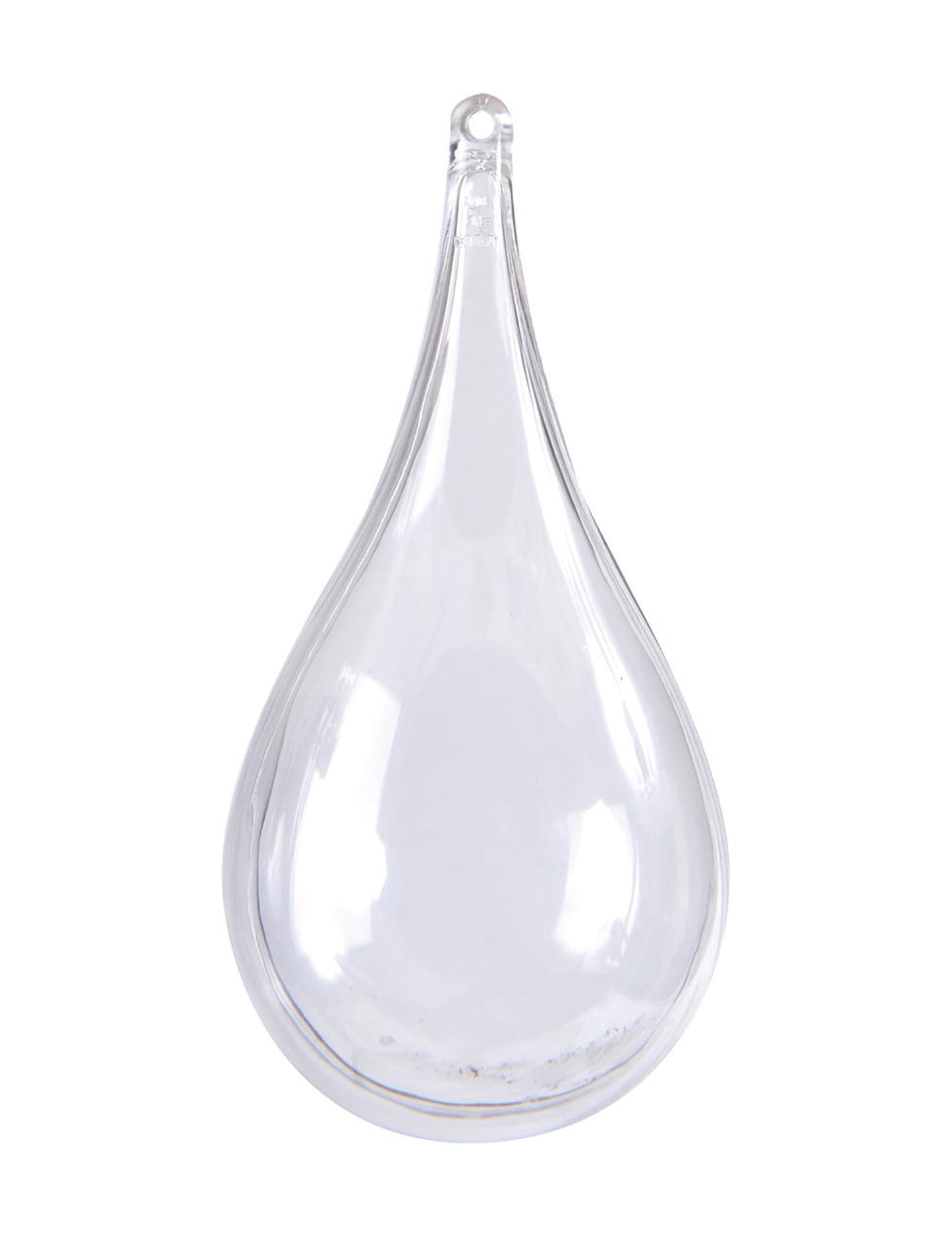 Contenant goutte d'eau à suspendre pour décoration de fête transparent