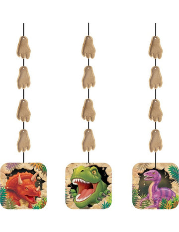 3 függő dekoráció születésnapi dinoszauruszok 91 cm