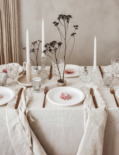 3 púderrózsaszín 3D papírvirág 