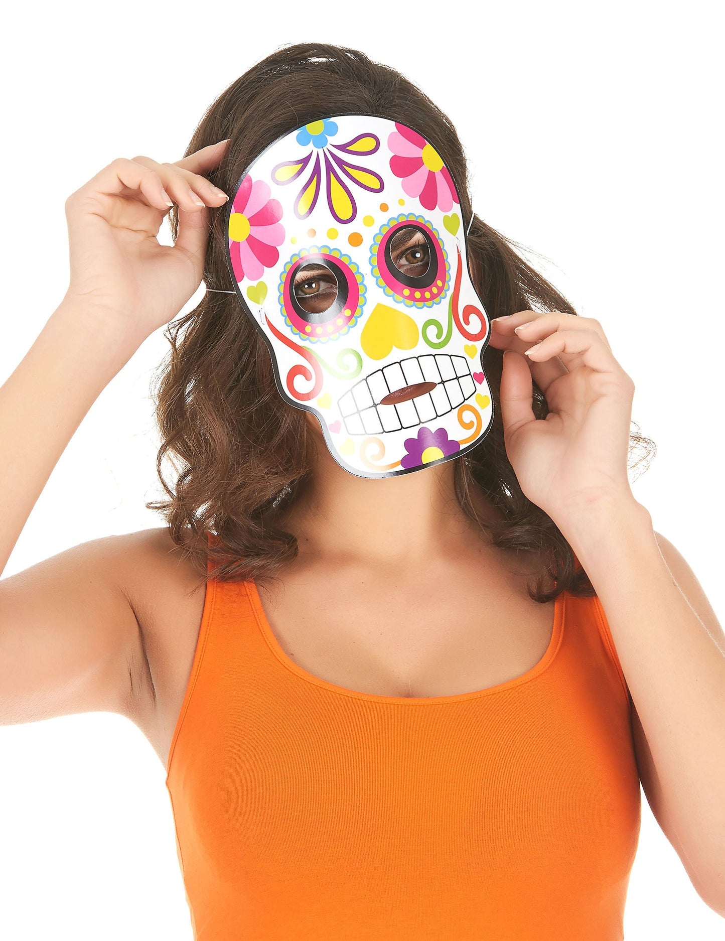 3 maszk a megfelelő kartonokban Dia de los muertos felnőtt Halloween