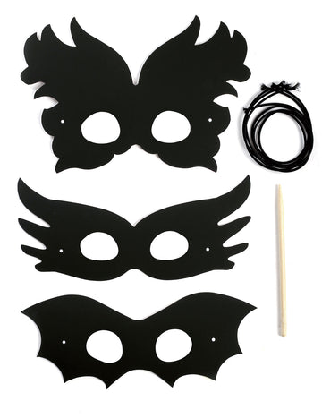 3 lapos, lekaparható kartonmaszk kreatív kézműves fesztiválra