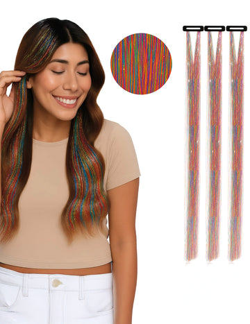 3 többszínű fényes szál 50 cm