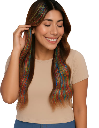 3 többszínű fényes szál 50 cm