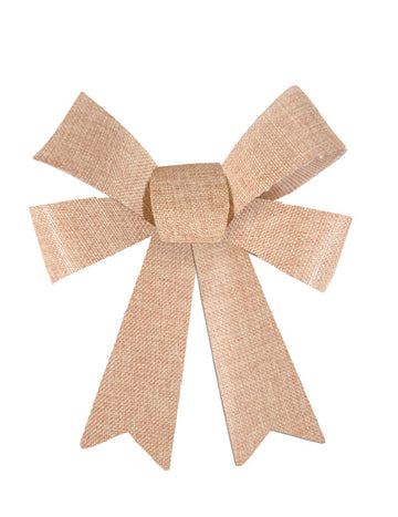 Nœuds en jute champêtre pour mariage beige naturel PVC