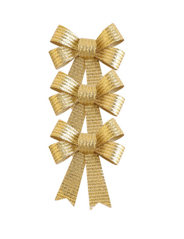 3 csillogó arany masni 10 x 13 cm 