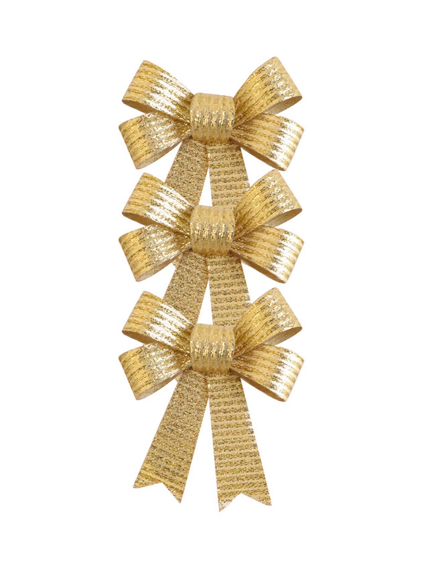 3 csillogó arany masni 10 x 13 cm 