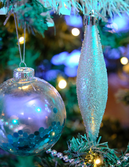 3 ezüst jégkocka alakú függődísz 15 cm 