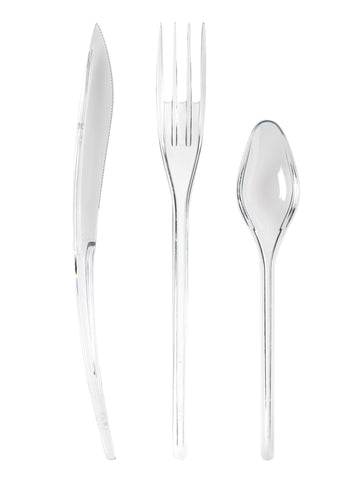 30 prémium kristály műanyag evőeszköz 