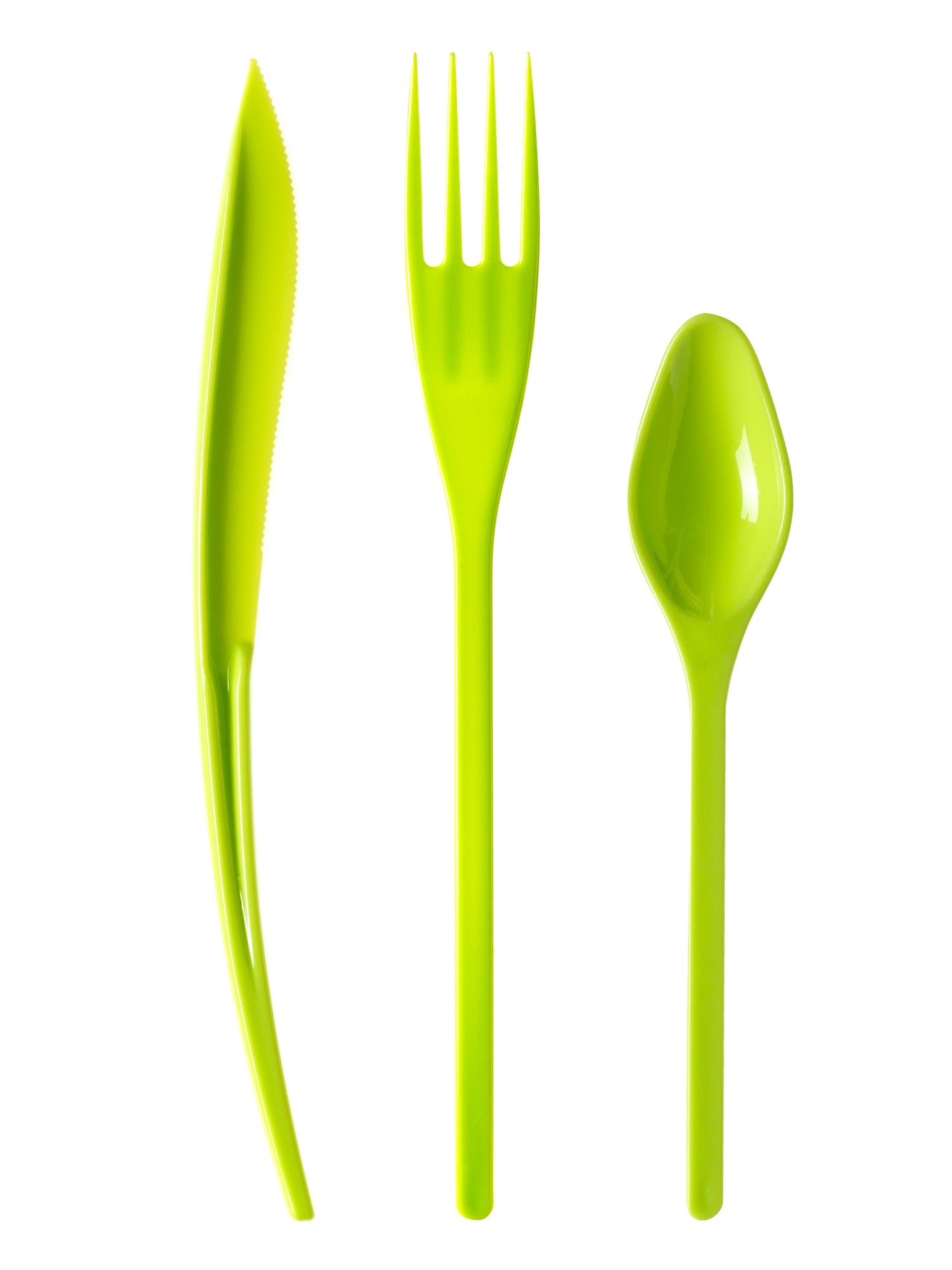 30 prémium minőségű, ánizszöld műanyag evőeszköz 