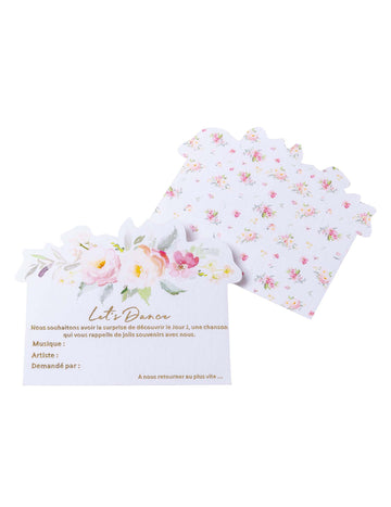 35 akvarellkártya, "Táncoljunk", aranyfólia, 8 x 10 cm esküvői szórakoztatáshoz