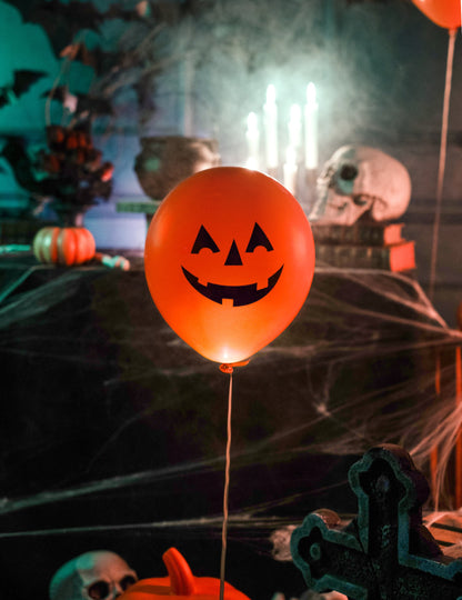 4 Halloween Pumpkin LED léggömb 27,5 cm