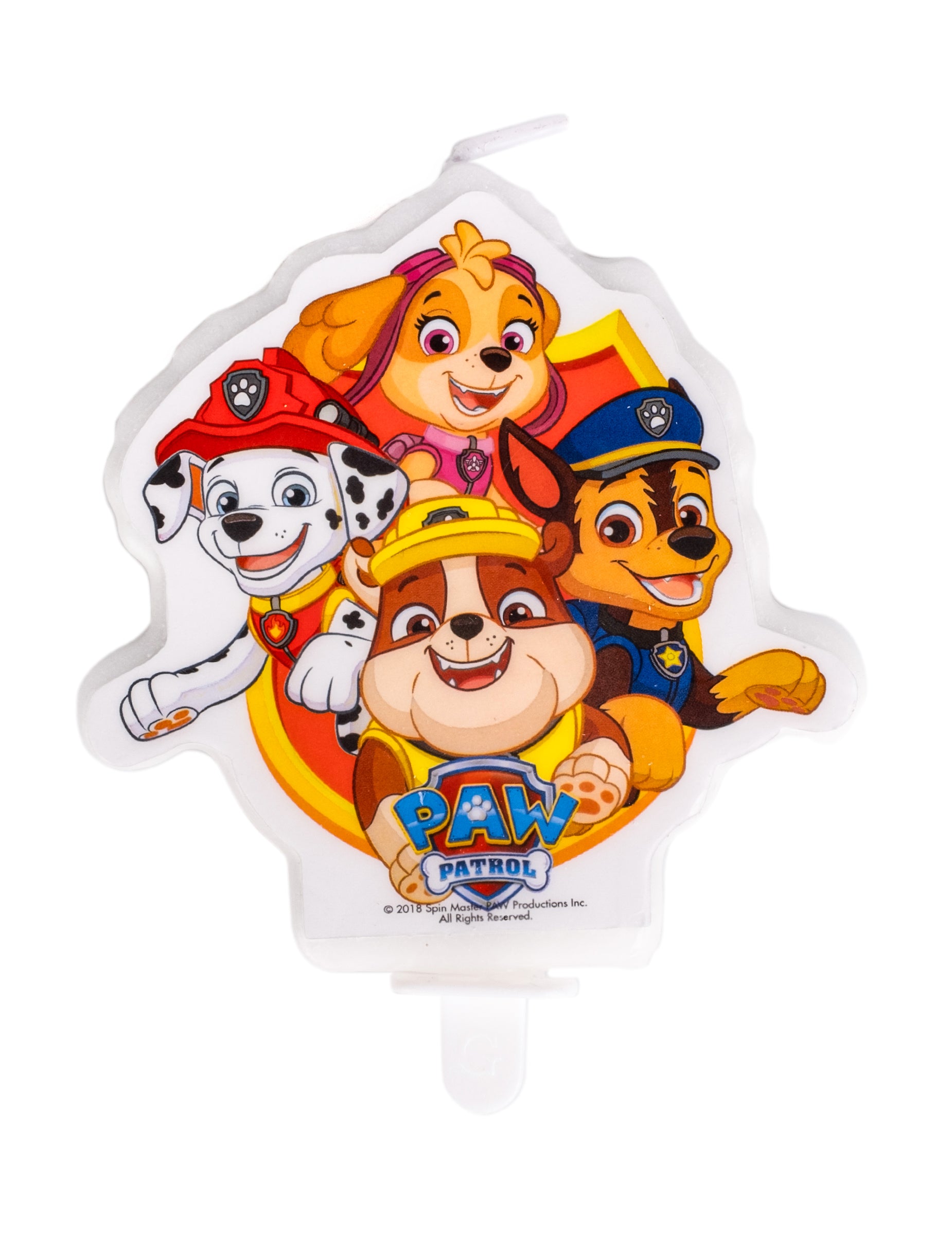 Détail de l'illustration des bougies anniversaire Pat' Patrouille