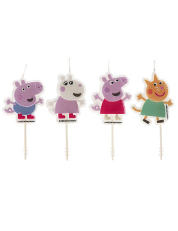 4 Peppa Pig születésnapi gyertyák