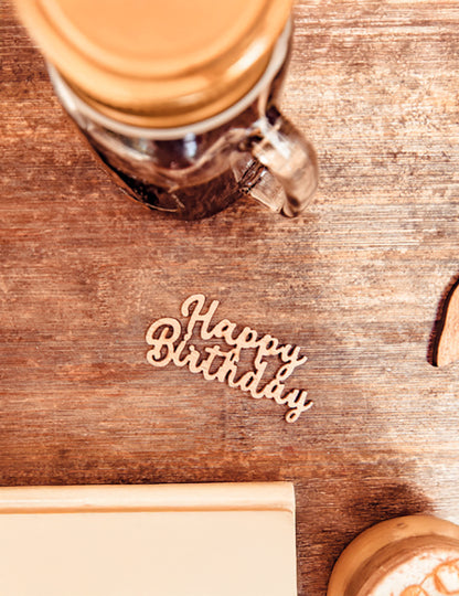 4 db fa boldog születésnapot konfetti 6 x 3 cm dekorációhoz