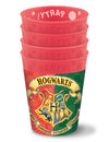 Gobelets réutilisables Harry Potter pour enfant rouges avec blason Poudlard