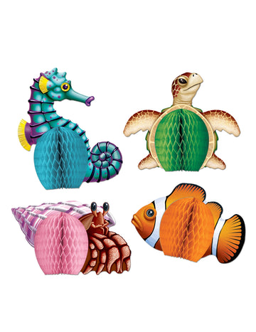 4 mini asztali asztal központja 14 cm -es tengeri lények