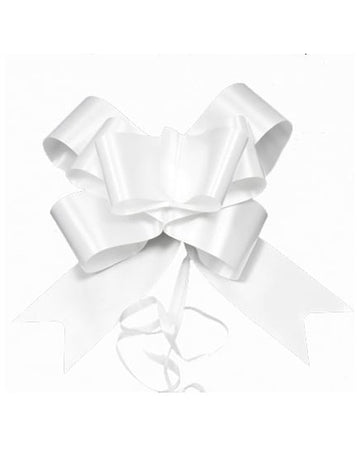 4 fehér húzható masni 15 cm 