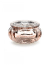 Photophore de Noël en verre miroir rose gold