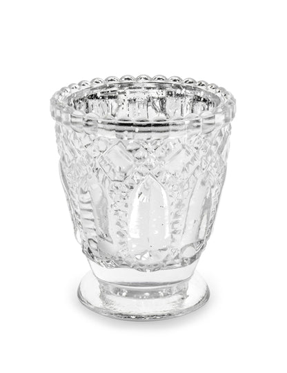 4 db átlátszó üveg gyertyatartó 8 db cm karácsonyra