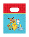 Sacs cadeaux en papier Pokémon Next Generation pour enfant bleus et rouges avec Pikachu