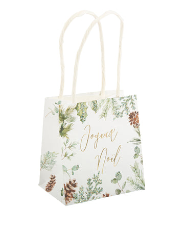 4 db vidám karácsonyi varázslatos erdei táska fogantyúval