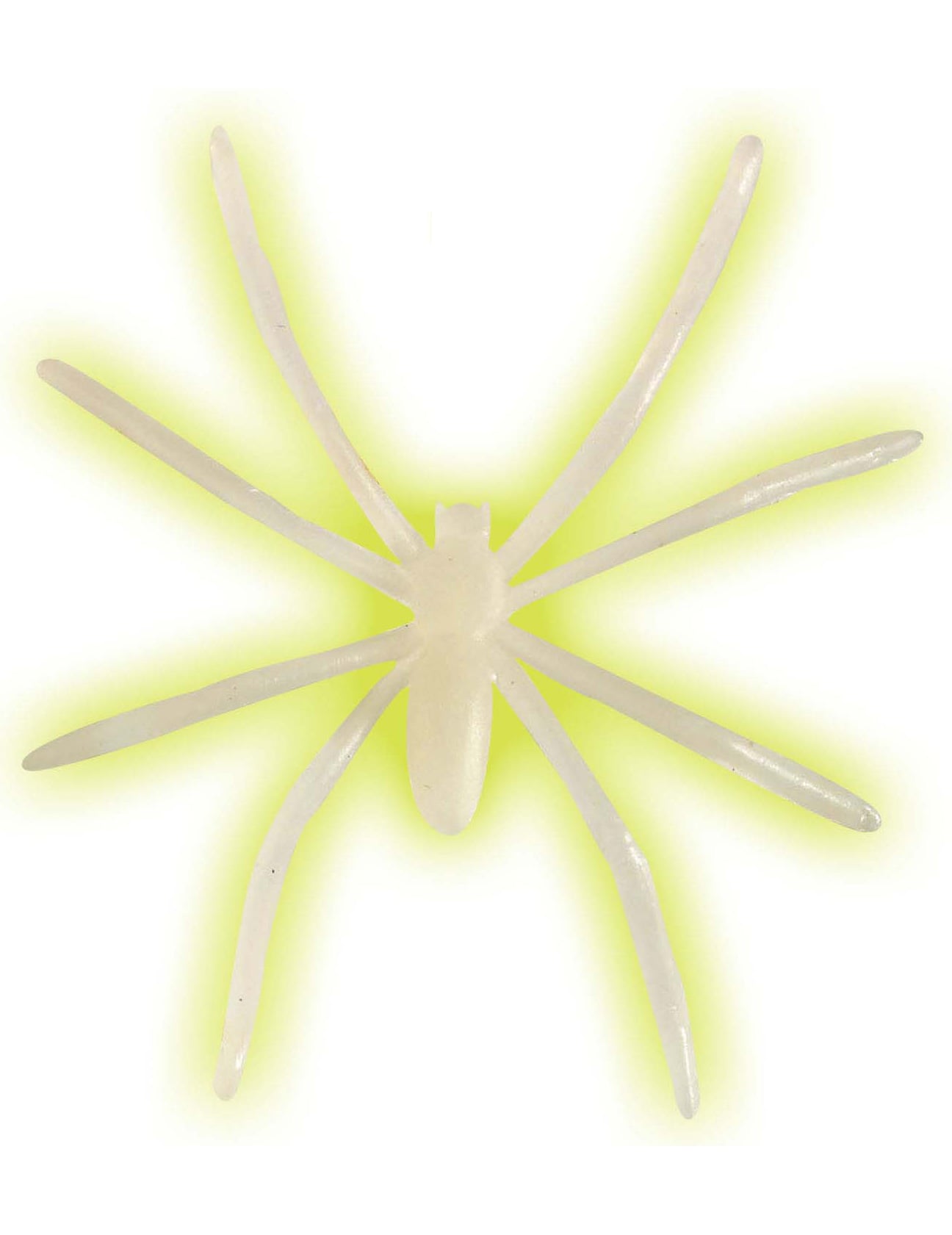 Araignées phosphorescentes Halloween pour décoration blanches