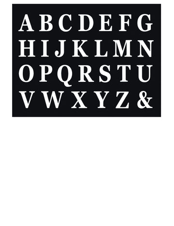 48 db fehér, öntapadós betű 13,5 cm lufikockákhoz