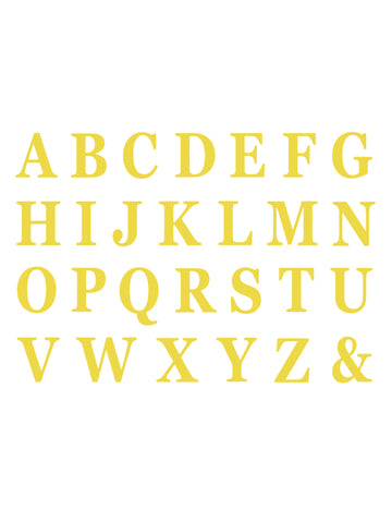 48 db arany öntapadós betű 13,5 cm lufikockákhoz