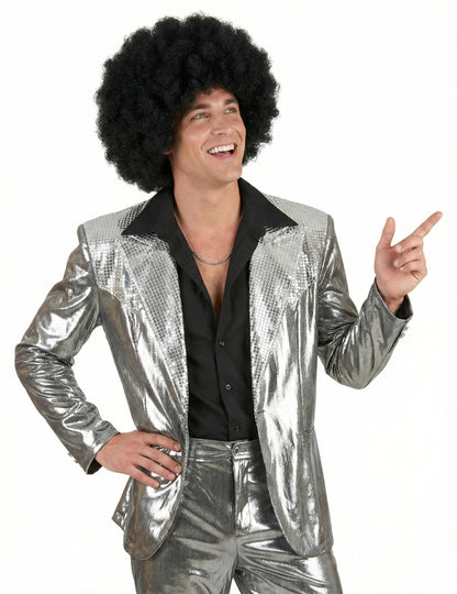 A felnőtt fekete afro paróka elölnézeti képe kényelemmel