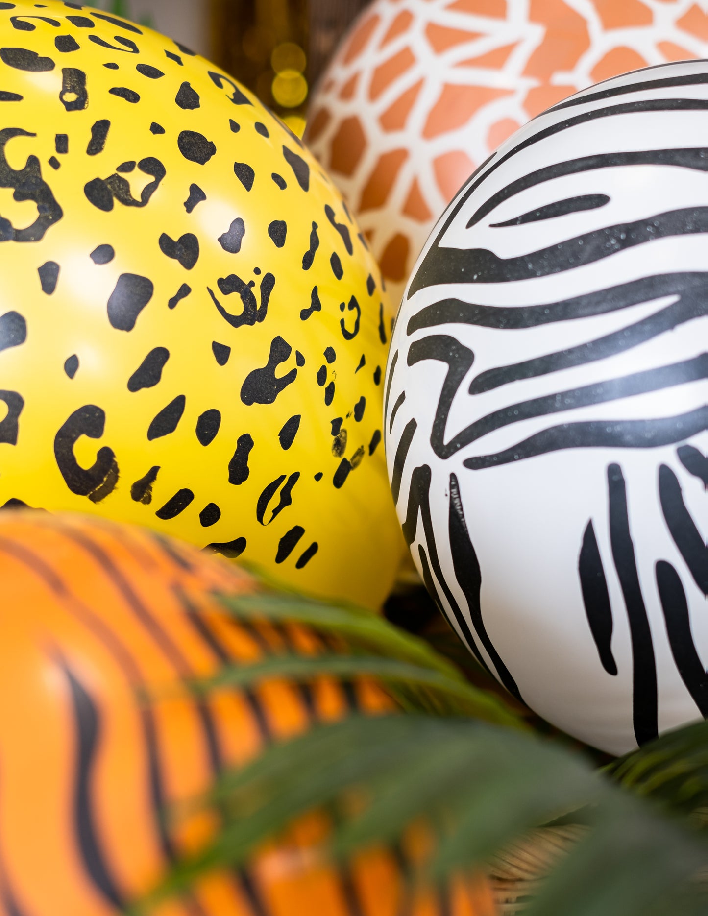 5 szafari mintás latex lufi 29 cm a szavanna állatai