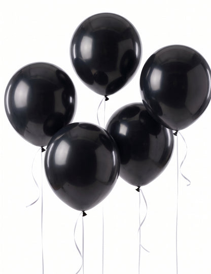 5 óriási fekete latex golyó 47 cm