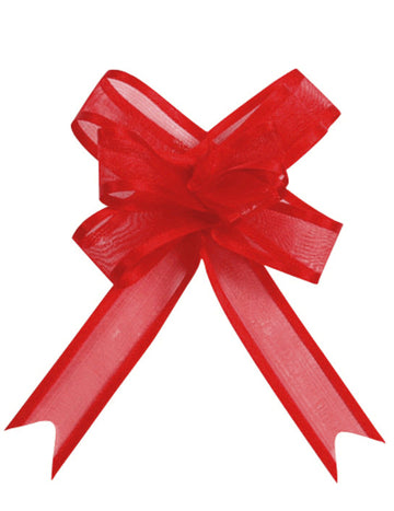 Mini nœud organdi rouge