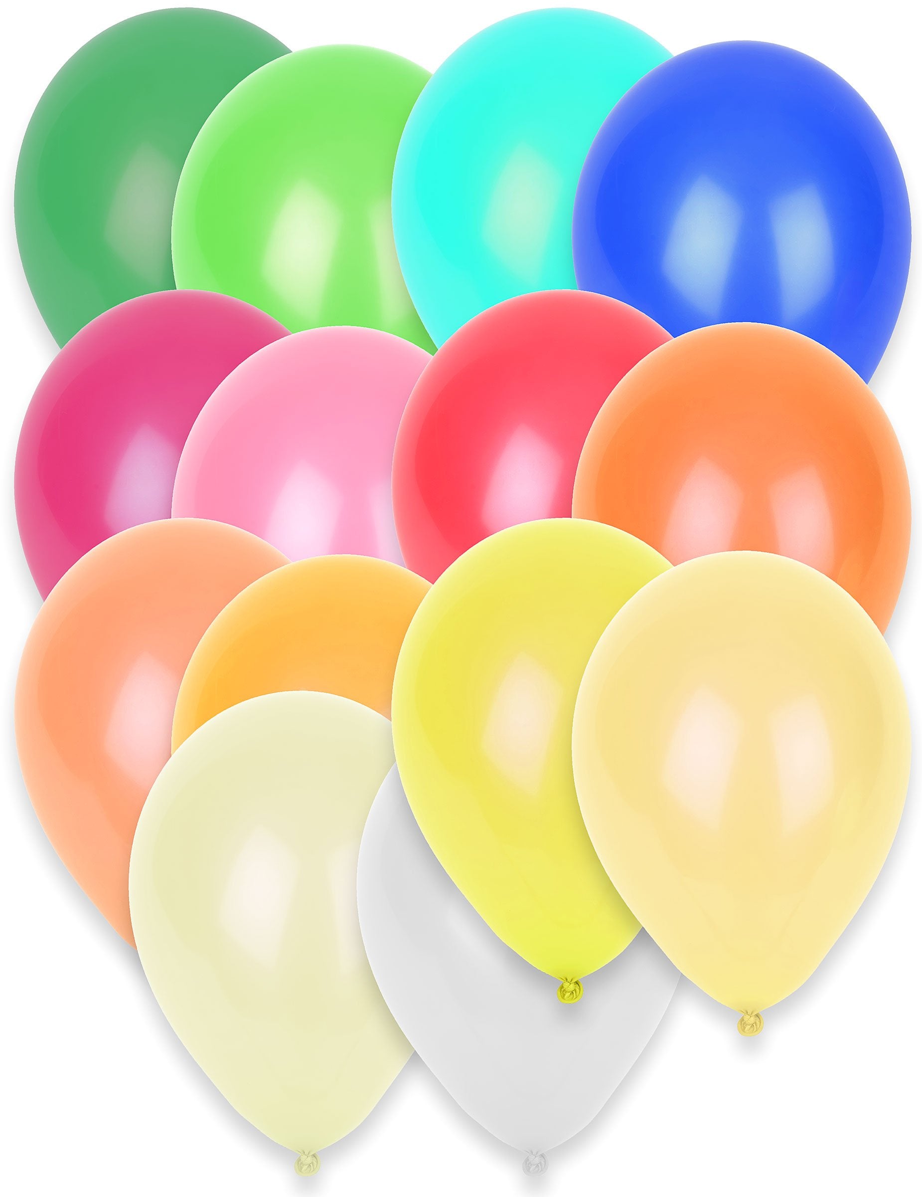 Lot de ballons multicolores pour fête aux nuances variées