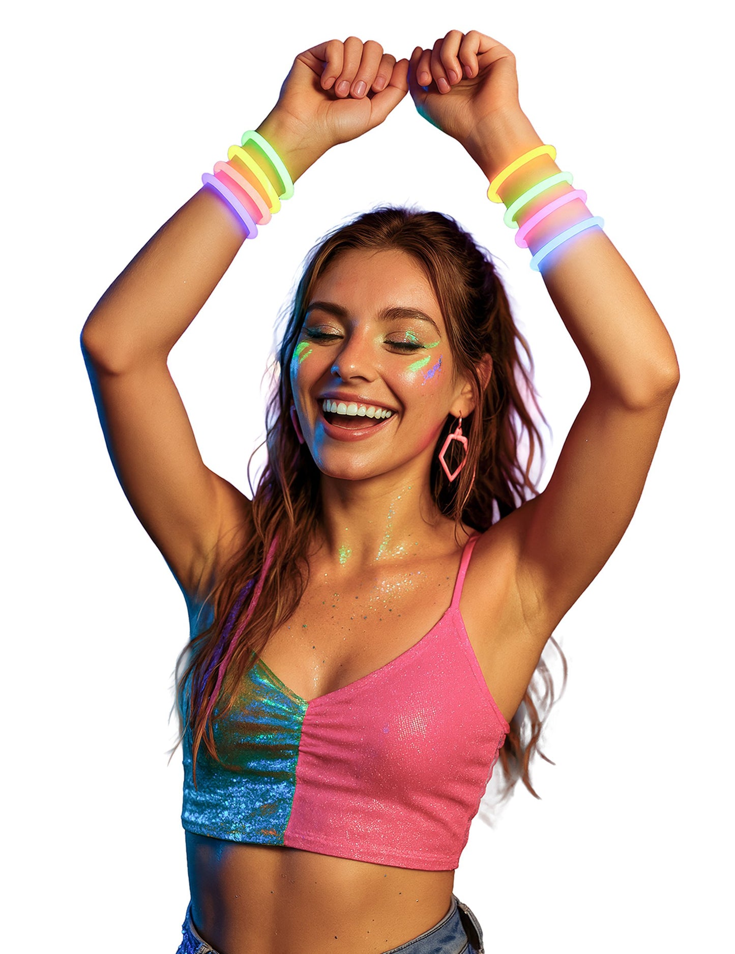 50 db sötétben világító karkötő