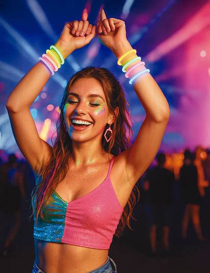 50 db sötétben világító karkötő