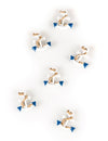 Ancres en résine thème marine pour décoration de fête blanches et bleues