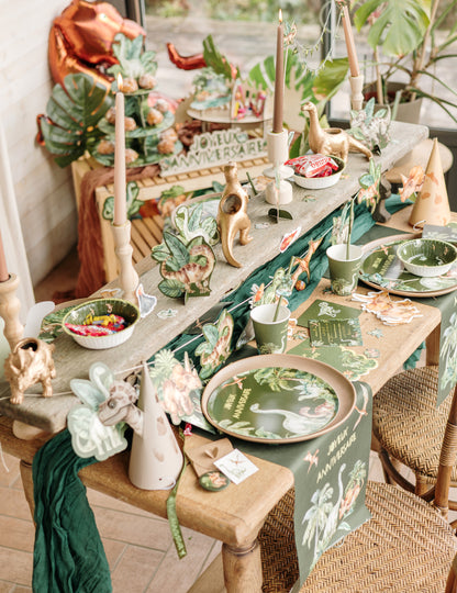 6 dinoszaurusz tányér, boldog születésnapot 23 cm karton