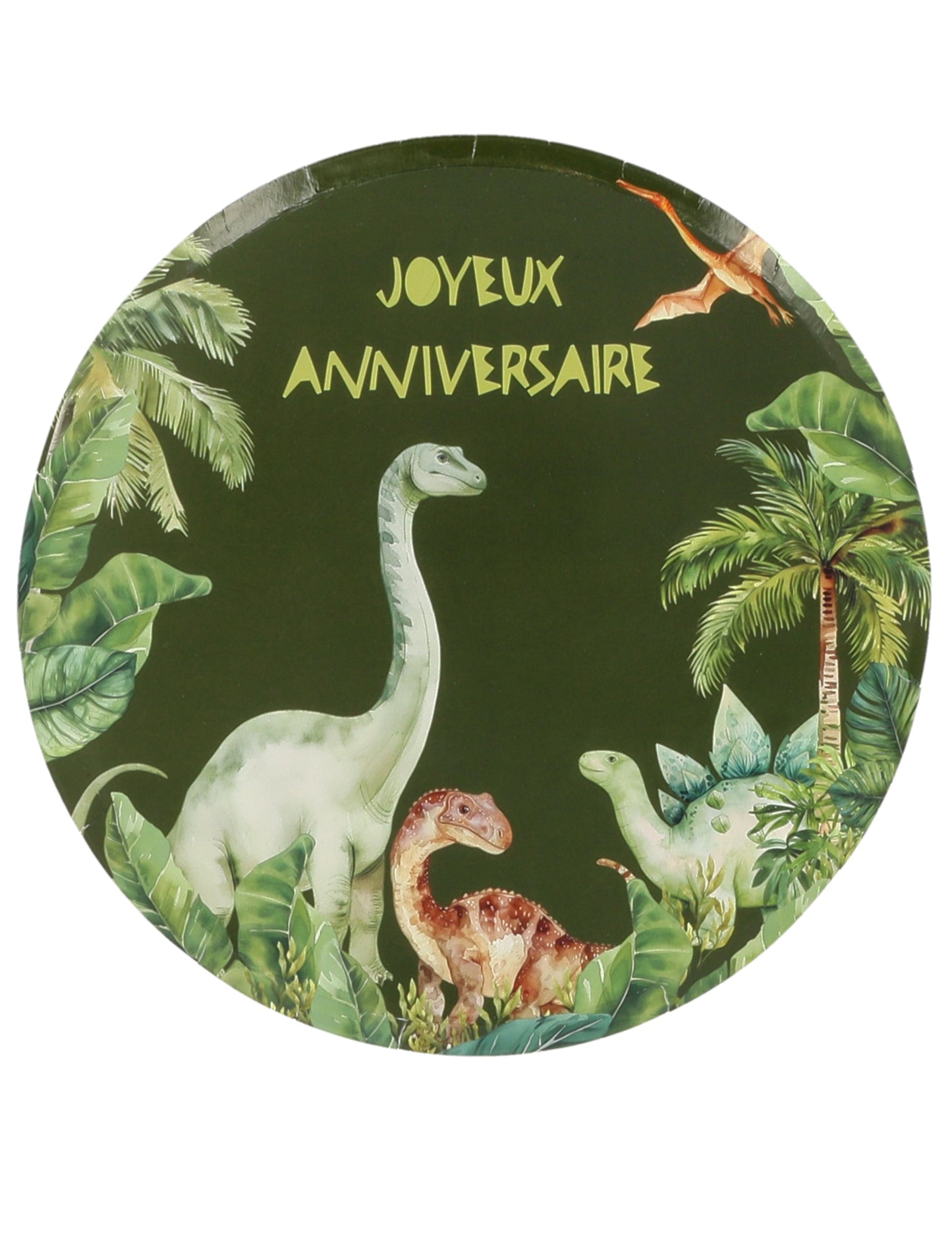 6 dinoszaurusz tányér, boldog születésnapot 23 cm karton