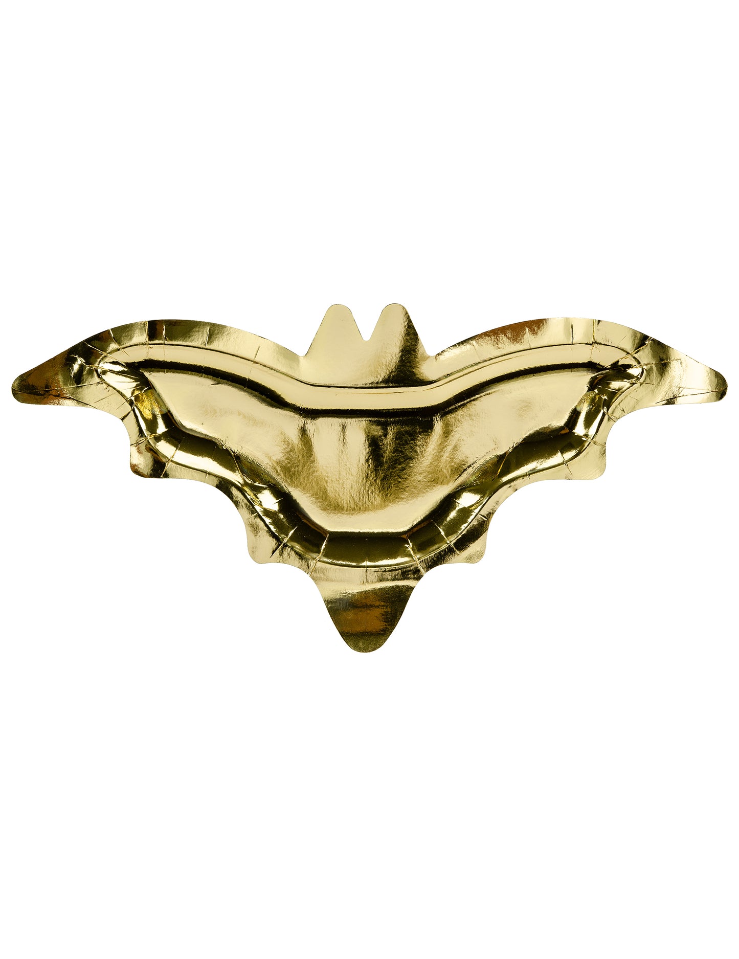 6 fémes arany denevér alakú kartontányér Halloweenre