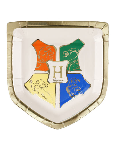 6 darab Harry Potter™ papírtányér Roxfort címere 26x18 cm