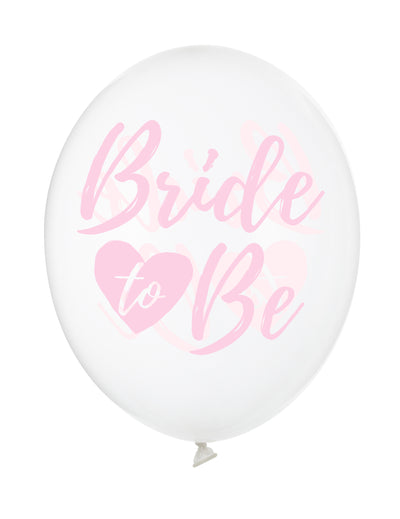 Ballons de décoration Bride to be pour EVJF transparents et roses