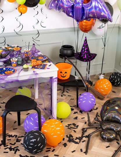 6 latex léggömb chive-souris foszforeszcensek 27,5 cm